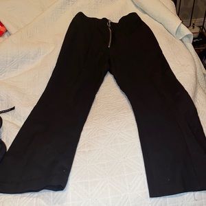 Brand new!!!Black Capri pants with zip up front